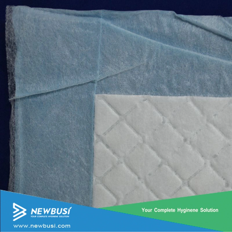 Treated Fluff Pulp Raw Material for Core Absorbent Sanitary Napkin